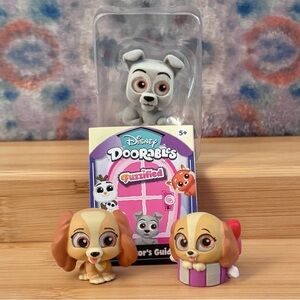 Disney Doorables Lady REMEMBER WHEN FUZZIFIED TRAMP Lot of 3